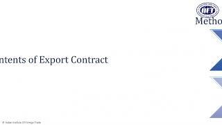 Module 26: International Sales Contract