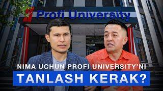 “Kuchli mutaxassis bo‘lish uchun oliy ma’lumot kerak” — Profi University’da suhbat