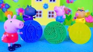 Свинка Пеппа делает пластилиновые фигурки - Развивающий мультик. Peppa Pig playing with plasticine