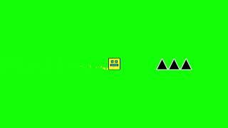 Geometry Dash Icon Dies on Triple Spike - Green Screen