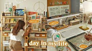 A Day in My Life as a Full-Time Artist (routine, tools, tasks) | Abbey Sy
