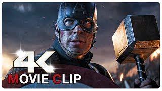 Captain America Lifts Thor's Hammer Mjolnir Scene - AVENGERS 4 ENDGAME (2019) Movie CLIP 4K