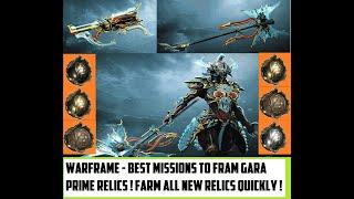 Warframe - How To Farm All Gara Prime Access Relics ! Best Missions To Farm All Gara Prime Relics !