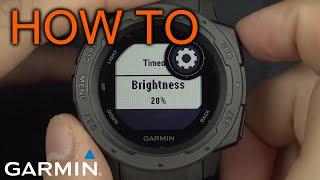 How to edit Garmin Instinct Backlight Settings
