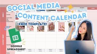 HOW I PLAN MY SOCIAL MEDIA CONTENT USING GOOGLE SHEET | 2023  [FREE TEMPLATE!]
