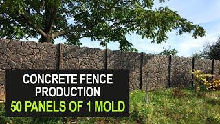 1 FORM for 50 precast concrete FENCE panels Production concrete mold