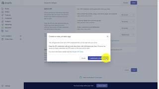 How to create a Shopify private app and get an API key