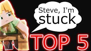 Top 5 Steve, I'm stuck - Minecraft Animation Memes