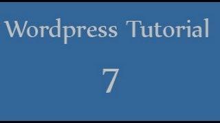 Wordpress tutorials for beginners - 7 - How to create menus in wordpress