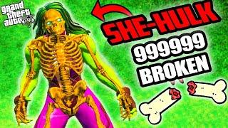 GTA 5: Breaking EVERY BONE As SHE HULK In GTA V ! ( GTA 5 mods )