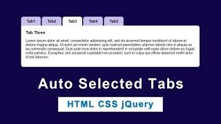 Create Tabs Menu using jQuery | Custom Tab Menu in jQuery