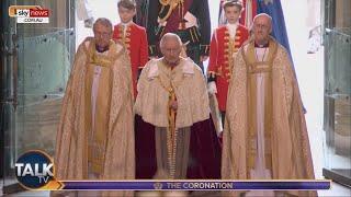 The coronation procession of King Charles III into Westminster Abbey