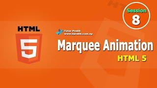 HTML Marquee Speed Direction Behavior - Marquee Tag In HTML Session 8 | Tutor Pratik