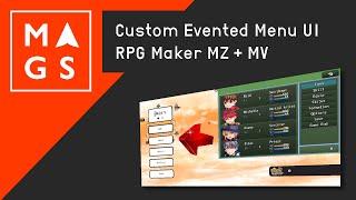 Custom Menu UI for RPG Maker MV / MZ, Custom Evented, and JavaScript  Menu Scene