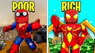 POOR Spiderman Vs RICH Spiderman! (Roblox)
