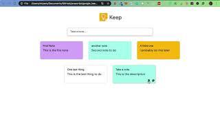 Coding a Google Keep clone