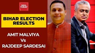 BJP's Amit Malviya Vs Rajdeep Sardesai Exchange Of Words Over Bihar Election Results