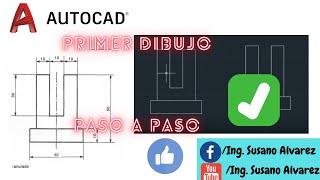 Autocad  |1er dibujo paso a paso  | Curso Autocad