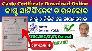 How to Download SEBC Certificate Online//Caste Certificate Download Online//OBC,SC,ST Certificate