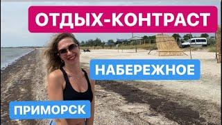 НАБЕРЕЖНОЕ посёлок. Отдых контраст. Приморск. Меотида детский лагерь. Красная гвоздика в Набережном.