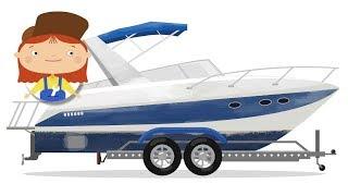 Doctor McWheelie and a speed boat. Car cartoons for children.