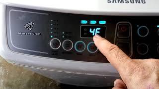 4E  error in Samsung automatic washing machine, How to fix PART 1 ( TAGALOG)