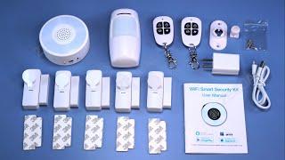 Smart Security System WiFi Alarm System Kit, with APP Push and Calling Alarms, DIY No Monthly Fee