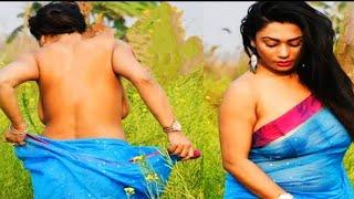 Braless| 18+ hot video| saree lovers|Nancy|desi bhabi-720p Transparent Blue Saree