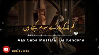 Aay Saba Mustafaﷺ Se Kehdyna    heart touching naat ️   slow + reverb + lyrics