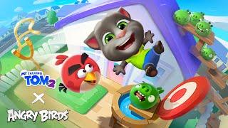 Talking Tom + Red vs. The Pigs!  @AngryBirds X My Talking Tom 2