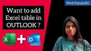 Add Excel table in Outlook | EXCEL Tricks | Outlook Tricks | Embed Excel table in Outlook