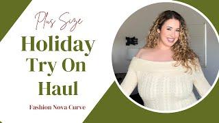 PLUS SIZE HOLIDAY TRY ON HAUL WITH FASHION NOVA CURVE | Lauren Sangster