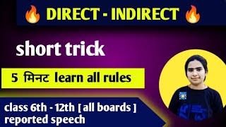 Direct- indirect  ||  Reported Speech | Narration | Direct Indirect speech | English Grammar