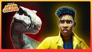 Trapped with a Leucistic Baryonyx! | Jurassic World: Chaos Theory | Netflix After School