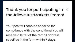 How to get $30 #justmarkets #giveaway promo code in 2024 which is withdrawable and transferable