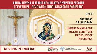 DAY 5   ENGLISH - OUR LADY OF PERPETUAL SUCCOUR NOVENA 2024