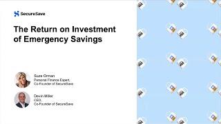 The Return on Investment of Emergency Savings | Suze Orman and SecureSave on HR Brew