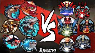 Shadow Fight 2 All Megalodon Vs All Titan