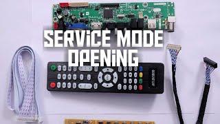 #V59 universal LED LCD motherboard#service mode opening with remote
