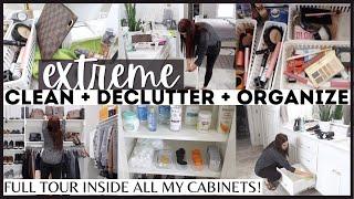 EXTREME CLEAN + DECLUTTER + ORGANIZE WITH ME 2021 | BATHROOM DECLUTTER & ORGANIZATION | FULL TOUR