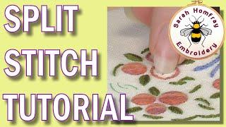 Split stitch | Beginners hand embroidery stitches flosstube video tutorial