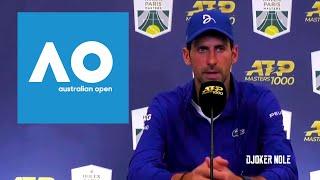 Novak Djokovic about playing in Australian Open - Paris 2021 (HD)