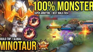 MINOTAUR BEST BUILD 2024 | BUILD TOP GLOBAL MINOTAUR GAMEPLAY | MOBILE LEGENDS