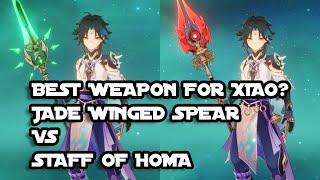 Xiao: Primoridal Jade Winged Spear vs Staff of Homa (Weapon Comparison) | Genshin Impact