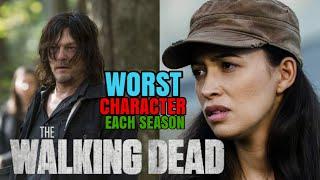 The Walking Dead - Worst Character Of Each Season RANKED!
