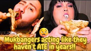 Mukbangers acting like they haven't ATE in years!!!!! | Mukbang Cringe #mukbang