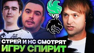 СТРЕЙ ЗАЛЕТЕЛ К СТАРПЕРХАБУ НА СТРИМ! НС СМОТРИТ ИГРУ TEAM SPIRIT VS FALCONS | BETBOOM DACHA