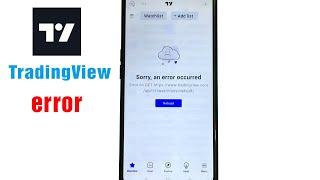 TradingView has an error and cannot be viewed