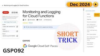 Monitoring and Logging for Cloud Functions | #GSP092 | #qwiklabs | #arcade