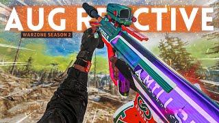 Using the NEW REACTIVE AUG in Warzone Solos and it's BEAUTIFUL!